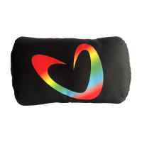 KAPUSO HEART BACKREST PILLOW BLACK