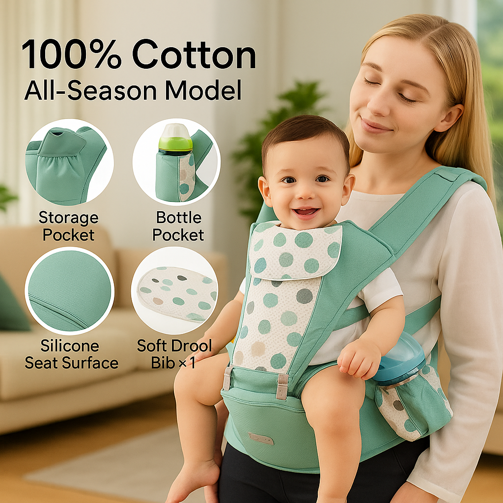 Beige Newborn Ergonomic Baby Carrier Backpack Infant Baby Hipseat Carrier Front Facing Ergonomic Kangaroo Baby Wrap Sling Travel