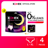 Kotex Overnight Menstrual Panties XL - 2 Pads x 2 Packs (4 Pads)