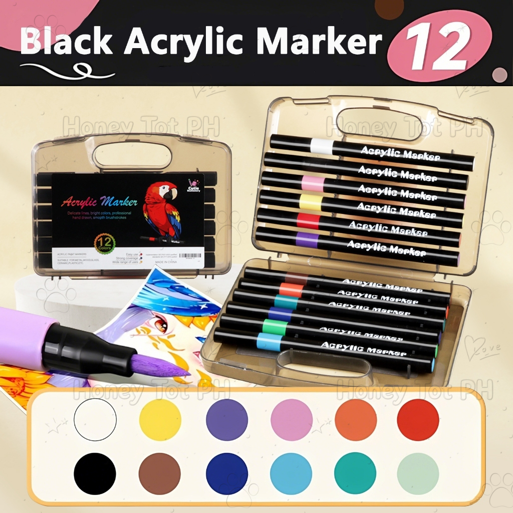 12/60/80PCS Marker Colored Pen Set Coloring Pens Highlighter Pen Marker Set Art Supplies