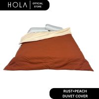 HOLA Duvet Cover | Plain | Premium Cotton | Dual Tone | Brown Gray