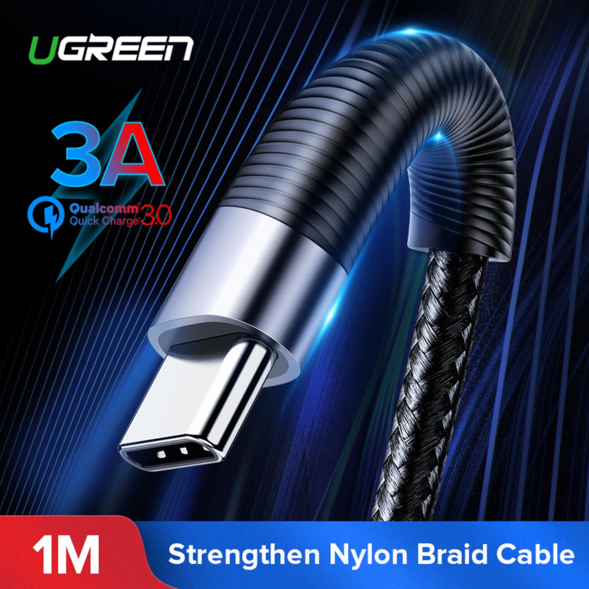 UGREEN Original 1Meter or 2Meter USB Type C Charging Cable For Redmi Note 7 Huawei P20 Samsung S9 Note 8 Fast Charging Charger Cable For Huawei Xiaomi Mi 5 Handphone USB Type-C Cable Pocophone F1 Samsung s8+ s9+ note8 mate9 pro mate10 pro p10 plus-Intl