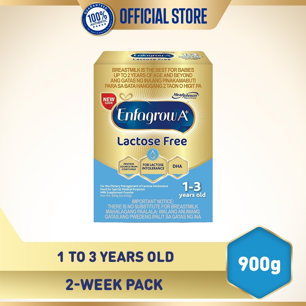 Enfagrow A+ Lactose Free Three Milk Supplement Powder for Children/Kids 1-3 Years Old 900g
