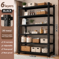 BMZAR Load 600KG 6 layer steel rack Metal rack Boltless goods storage shelf Height adjustable metal rack water proof Steel Shelf organizer storage