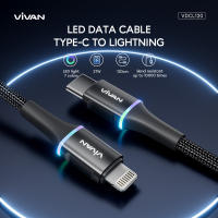 Vivan  VDCL120 USB-C to Lightning LED Data Cable 27W Fast Charging - 18 Months Warranty