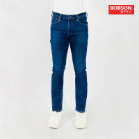 Bobson Japanese Mens Basic Denim Pants Trendy Fashion High Quality Apparel Comfortable Casual Jeans for Men Super Skinny Mid Waist 174948 (Dark Shade)
