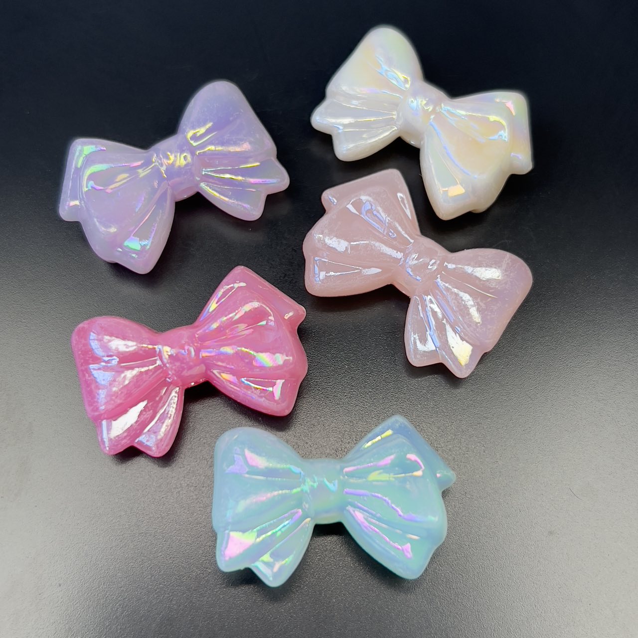 5 Pcs Bow Ribbon Beads 35mm Assorted Color Big size DIY Beads Art and Craft