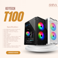 KEYTECH T100 Tempered Glass Gaming PC / Desktop Case MICRO ATX  MINI ATX CASE ONLY