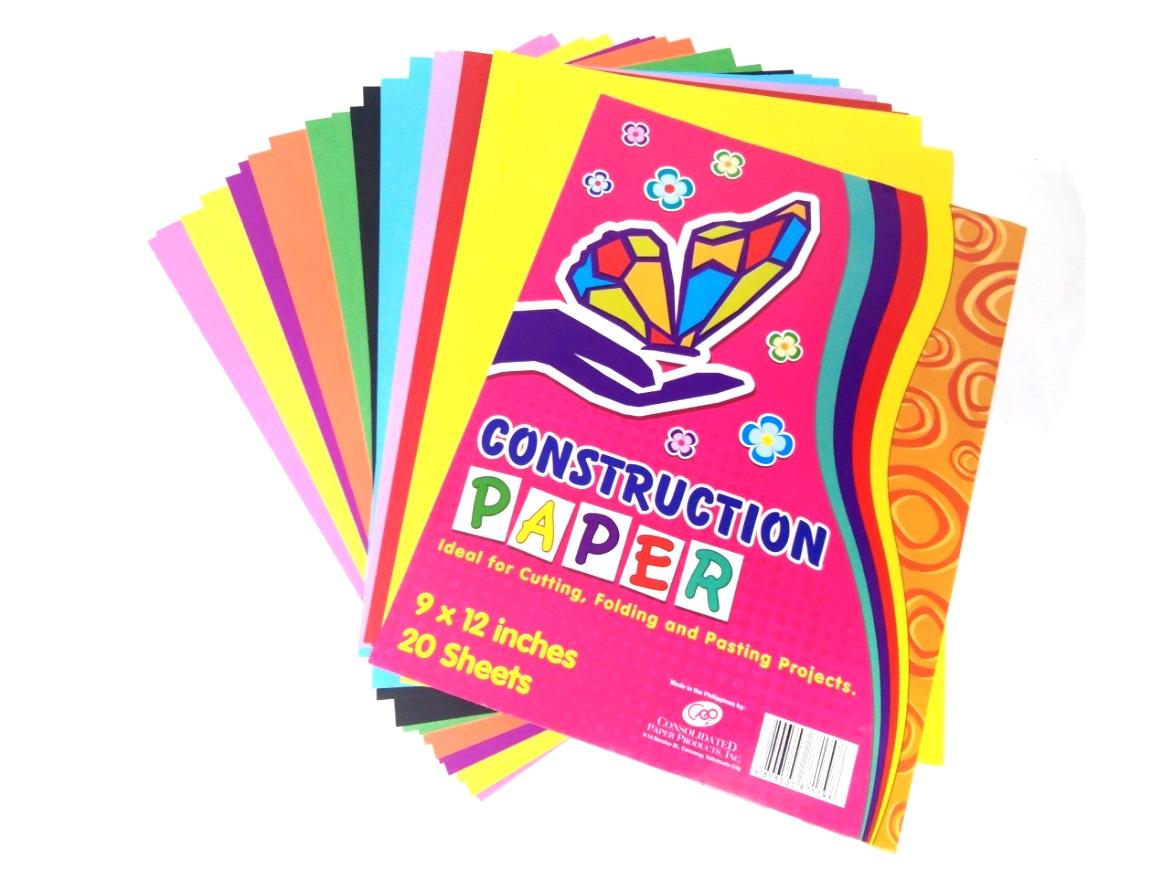 Construction Paper (Size 9 x 12 Inches) Assorted Colored paper 60