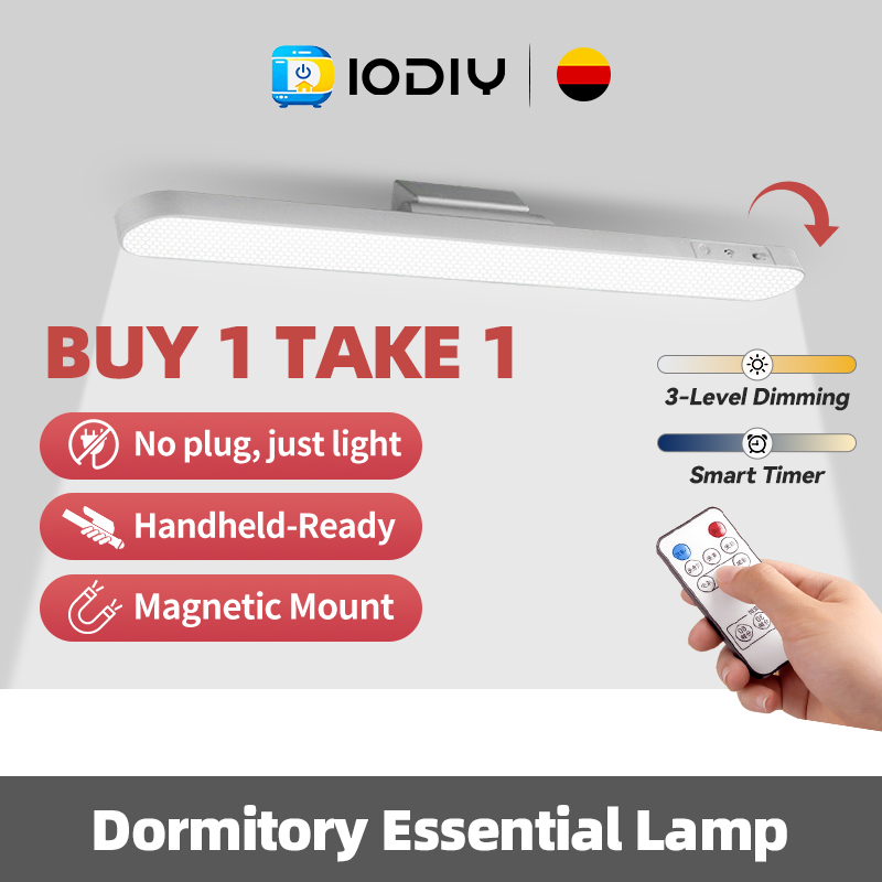 DIODIY Desk lamp Portable magnetic rechargeable with 3 colors of infinite dimming desktop LED lights suitable for dormitory learning live streaming and supplementary lighting touch type long endurance and timed remote control LED lights