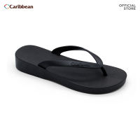 Caribbean Flip-flops Ladies: Felicity Wedge (Black)