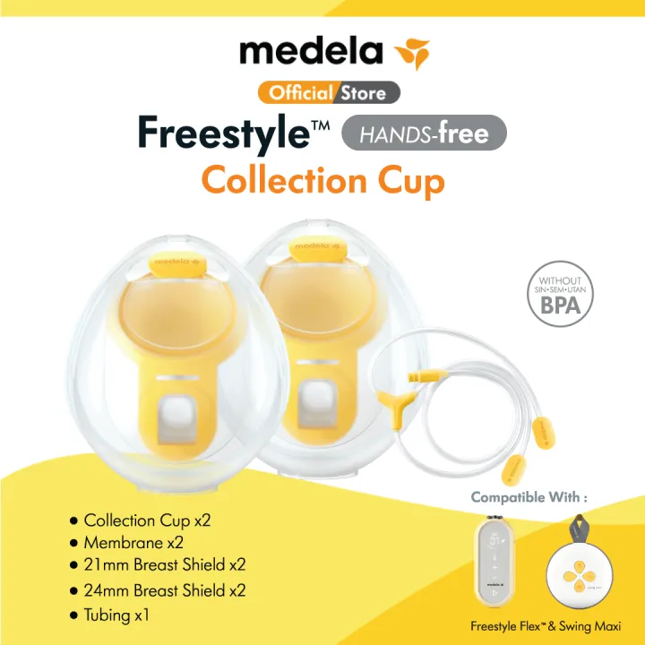 Medela Hands-Free Breast Pump Collection Cups freestyle flex swing maxi wearable