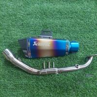 HONDA ADV 160 AKRAPOVIC PIPE SET with SILENCER