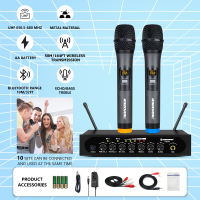 Wireless Microphones with EchoTrebleBass&Bluetooth160FT RangePortable UHF Handheld Karaoke Dynamic Microphone System with Rechargeable Receiver for KaraokeSingingAmpPA SystemDJStage