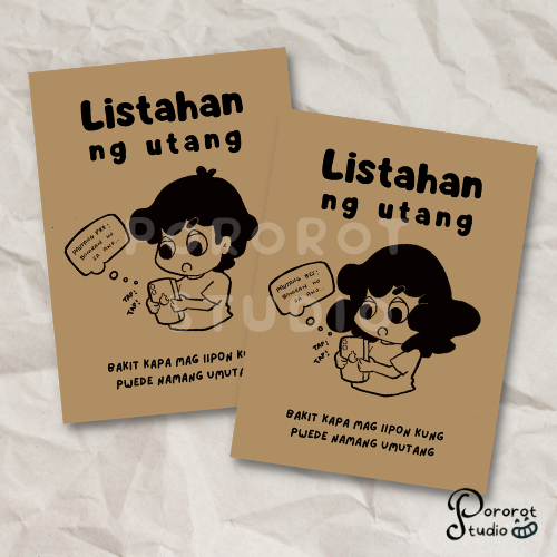 Pororot Studio | Mini Listahan ng Utang / Loan Tracker Planner Diary Journal Pocket Small Kraft cute