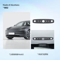 Ultra-Thin Alcantara Suede Reading Light Trim Compatible with Tesla Refreshed Model 3 Interior Modification