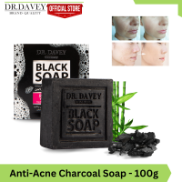 Dr. Davey Activated Charcoal Soap 100g - Skin Detox Acne Eczema Psoriasis Tea Tree & Peppermint Scent Whitening Beauty Soap