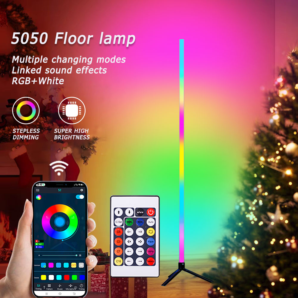 DingDian LED USB 5V RGB Floor Lamp Corner Light 5050 LED Color Changing Standing Lamp with Remote Control