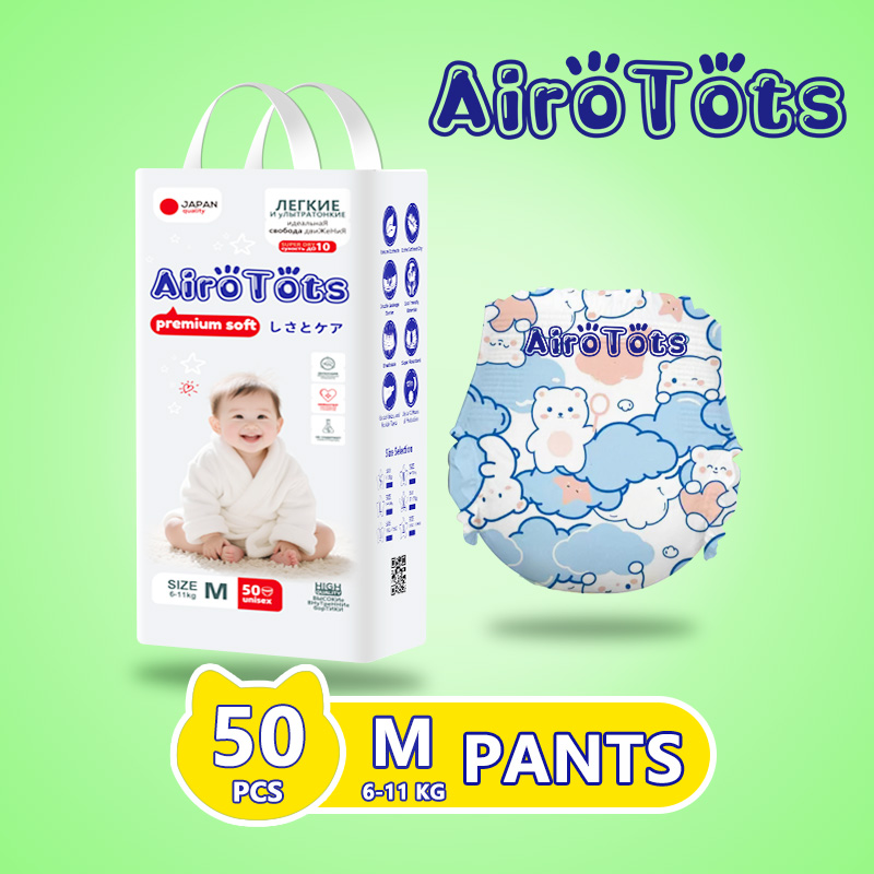 Airotots Pull-up Pants 50PCS Baby diapers All size Diaper for baby Large Size Medium L XL XXL XXXL 4XL 5XL
