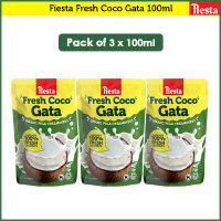 Fiesta Fresh Coco Gata 100ml | Pack of 3 | Coconut Milk | Fiesta Gata | Unang Piga Creaminess | Rich and Creamy Coconut