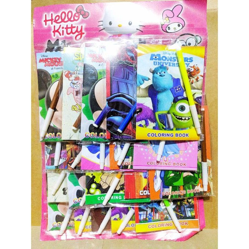Mini Coloring Book with Color Pen 20 pcs | Lootbag Filler Paninda Party Giveaways Laruan Toys