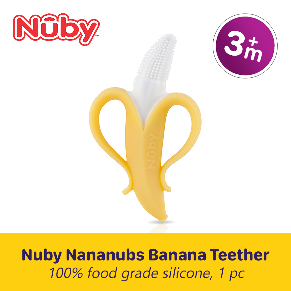 Nuby 3m+ NanaNubs Banana Silicone Teether