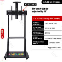 LIVEOUTER TV Racks with Bracket Adjustable Upper and Lower TV Stand Detachable Floor Hanger Suitable for 32-75 Inch
