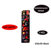 1pcs Refillable Lighter Jet Blue Flame Straight Up with Colorful and Cute Design
