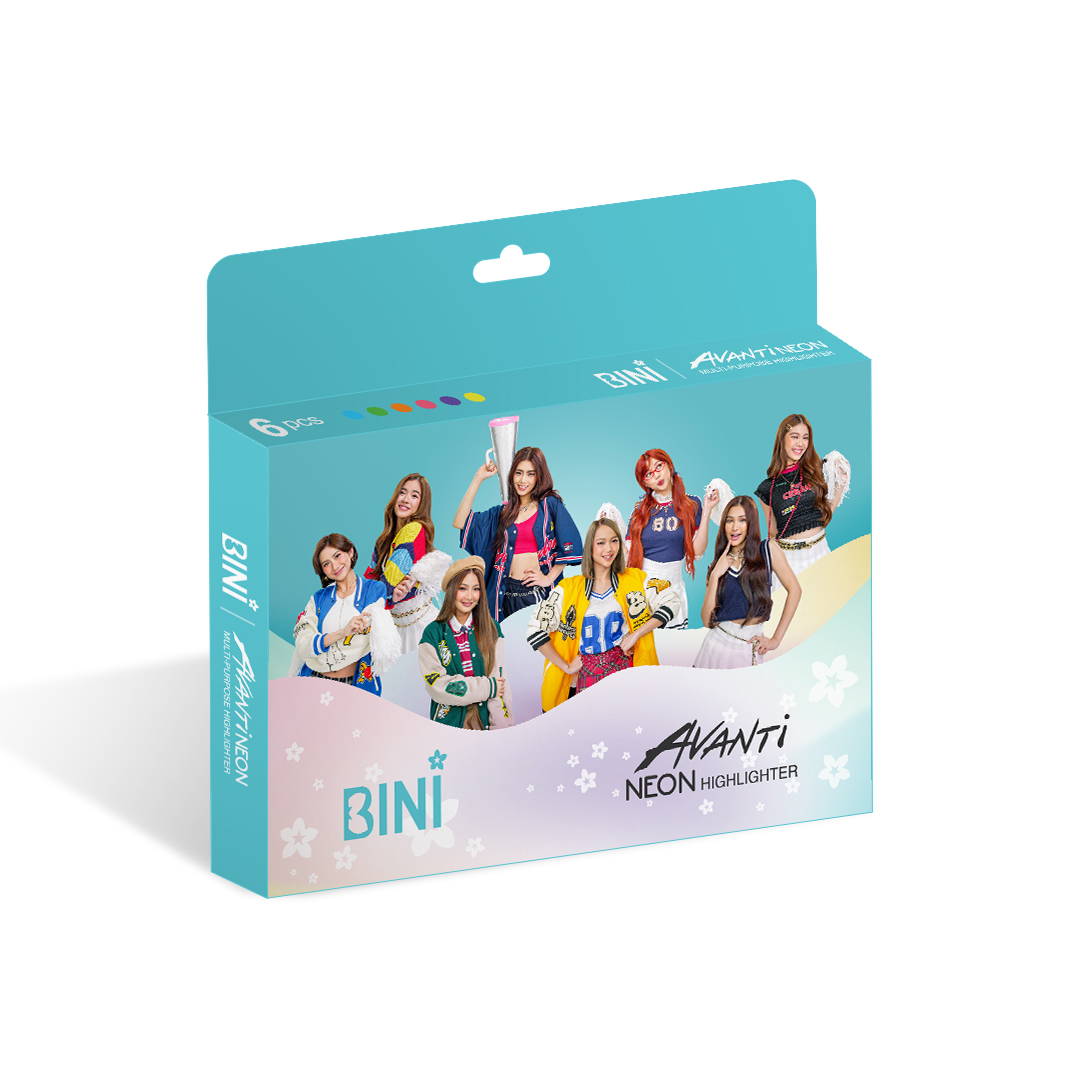 Bini x Avanti Pastel Highlighter Pack of 6 with 1 FREE Random Photocard (No Pouch)