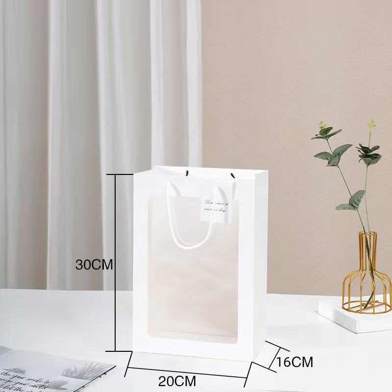 TORAS Window opening gift bag paper bag flower couple creative festival romantic and simple gift bag