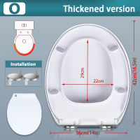 MANUYAMA Toilet seat V/U/O TypeStandard Design with Slow Close Quiet Toilet Cover Seat High Quality Thickened