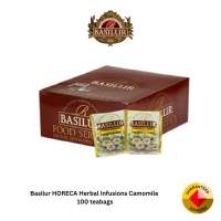 BASILUR TEA ″Herbal Infusions″ Camomile (Horeca - 1.2g x 100En) - 70863 - Caffeine Free No Additives Herb Tea Lovers Gift Idea Pure Ceylon Tea. Pure Chamomile Tea.