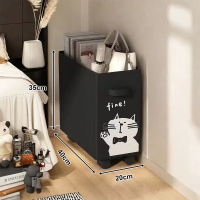 Bincoo Office Under Desk Utility Cart Storage Basket with Wheels Oxford Laundry Organizer Cartoon Foldable Storage Box for Toys Clothes