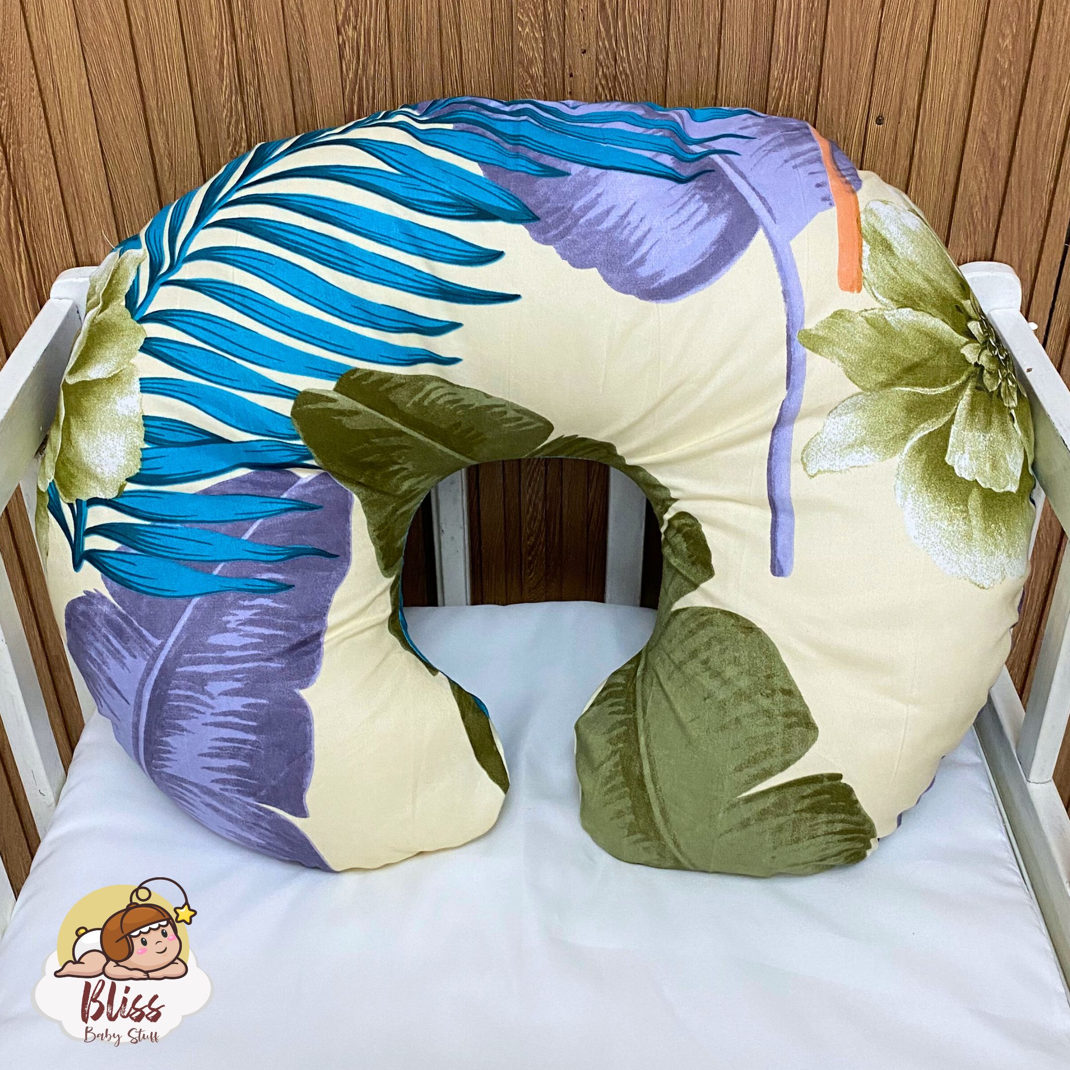 100% Canadian Cotton Nursing Pillow for Infant Baby with Removable Case | Multifunctional Breastfeeding Pillow | Crib not included