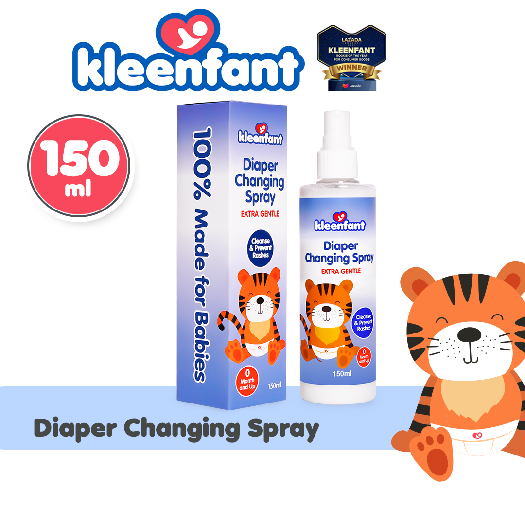 Kleenfant Diaper Changing Spray (150 ml) Tiny Bottle Extra Gentle and Sensitive Rash Spray for Baby Product