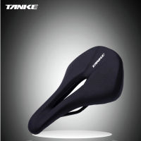 TANKE-PU Leather Mountain Road Bike Saddle  MTB Seat  Snug Gel Filled  Waterproof Shockproof Bicycle Saddle  Hollow Short nose desig