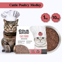 GourMeow Adult Cat Dry Food Cattle Poultry Medley 1kg 10kg Collection - PetMate cats healthiest kibble kibbles pet pets picky eaters