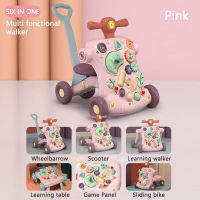 5in1 Baby Musical Walker Multifunctional Baby Push Walker Early Learning Toys Table Toddler Trolley