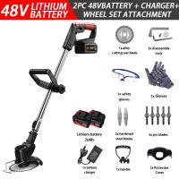 Portable Grass Cutter Cordless Lawn Mower Electric Mower 48V/24V/12V Cordless Grass Trimmer with Rechargeable Lithium Battery Garden Pruning tool grass trimmer brush Cutter Adjustable lawn mower Multifunction Home grass trimmer grass cutter
