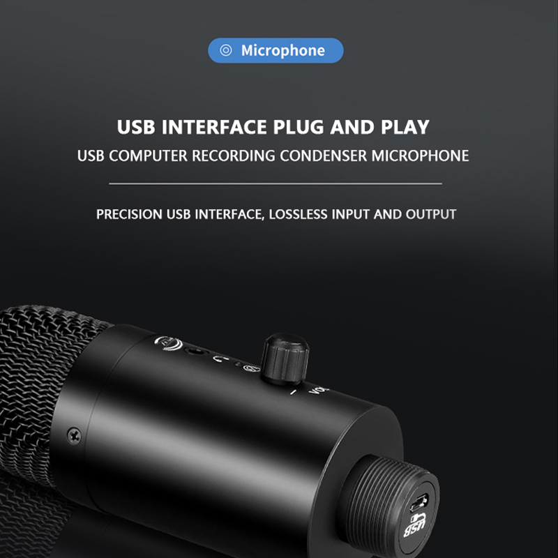 BSB K66 USB Microphone Metal Condenser Microphone for Recording