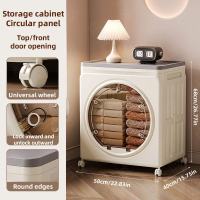 Ainossi Folding storage box with lid Large Capacity Storage Box Organizer Toy Box Storage With Wheel Storage cabinet