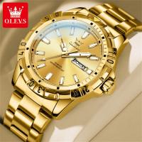 【Imported From Japan】OLEVS Men Sports Watches 2025 New Original Fashion Multifunction Waterproof Calendar Luminous Stainless Steel Diving Mens Watch