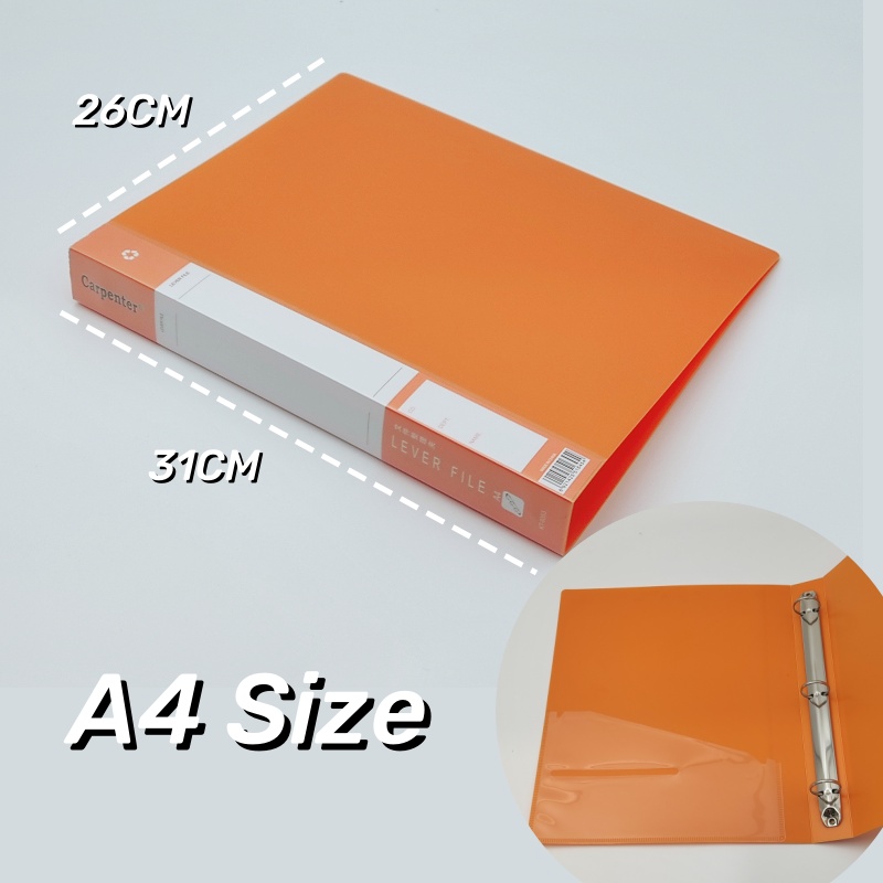 A4 Size Binder Dividers with 2Pockets Paper Organizers 3 Hole Punch Dividers Waterproof PP