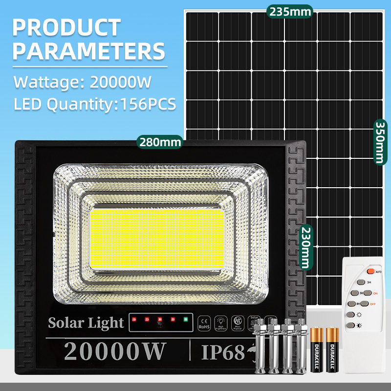 KONE [BUY 1 TAKE 1] 20000W Super Bright Outdoor Lighting IP68 Waterproof Not Heavy Duty Solar light With Solar Panel Garden Lamp Room Night Light Bulb For Courtyard Automatic With Remote Control 5 Year Warranty Supported