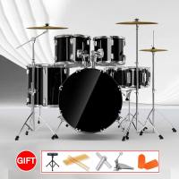 Minsine drum set for adult 5-Pcs Drumset suitable for adults beginners self-starting jazz drums 5 people 2 drums cymbals Set Professional Play Practice with free professional chair