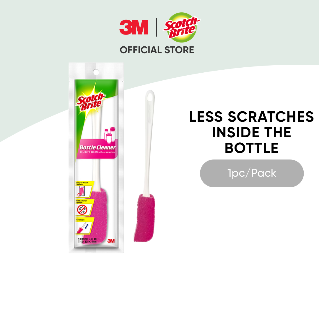 3M™ Scotch Brite® Bottle Cleaner Less Scratches Inside the Bottle 1 pc/pack For cleaning bottles tumblers and jugs