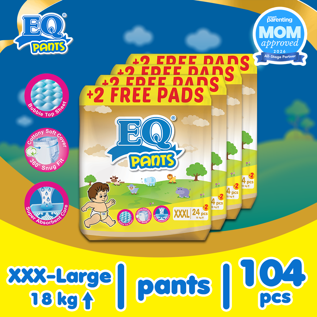 EQ Pants Big Pack XXXL (15kg up) - 24 pcs x 4 packs (96 pcs) - Diaper Pants
