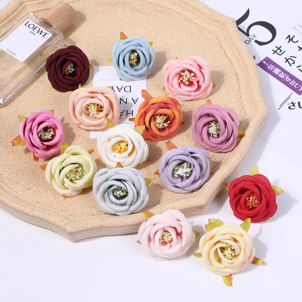 1 mô phỏng hoa hồng hoa đầu vải lụa hoa giả phụ kiện nhà handmade cưới bộ chất liệu