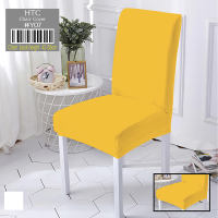 【Free Shipping】4PCS Solid color Plain Dining Chair Cover Chair Protector Cover size 42-58CM Stretchable Removable Washable Spandex Chair Cover for Dining Room