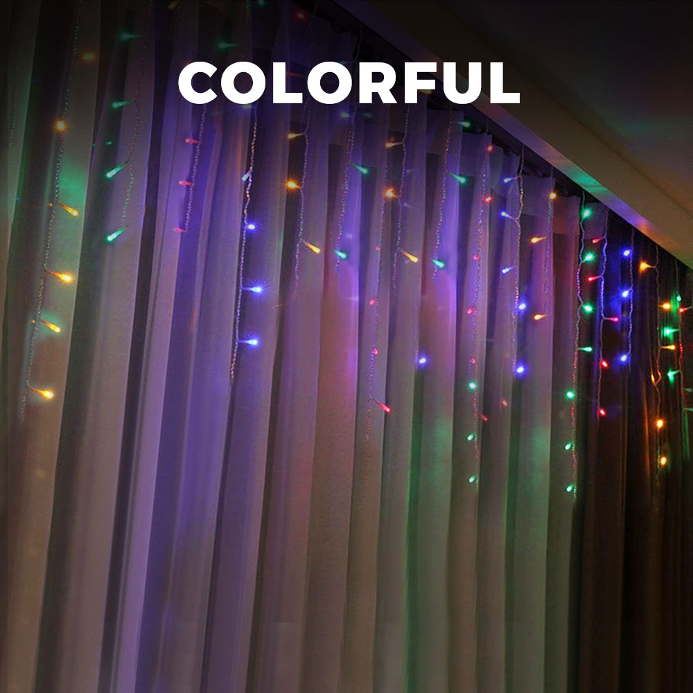 OSQ 4.3m/6m/6.5m/6.8m Plug in OR Solar Power Christmas Fairy String Curtain Light Decoration